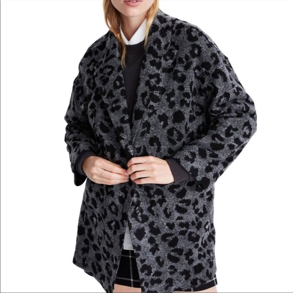 Madewell + Texture & Thread leopard coatigan.